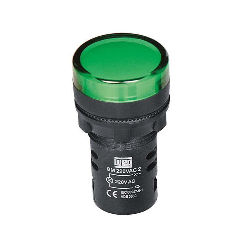Señalizador luminoso WEG compacto CEW-SM2-E26 24v verde Señalizador luminoso WEG compacto CEW-SM2-E26 24v verde