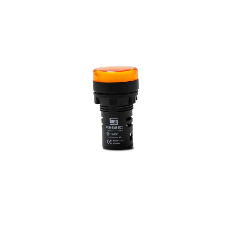 Señalizador luminoso WEG CEW-SM3-E26 compacto 24v amarillo Señalizador luminoso WEG CEW-SM3-E26 compacto 24v amarillo