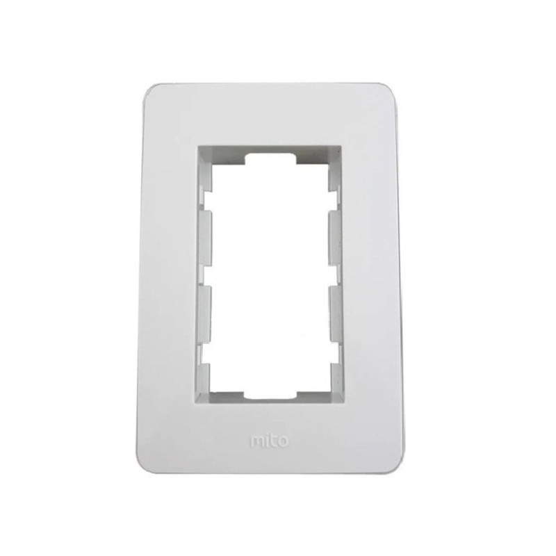 Tapa bastidor JELUZ MITO 3 módulos blanco