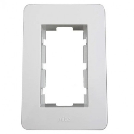 Tapa bastidor JELUZ MITO 3 módulos blanco
