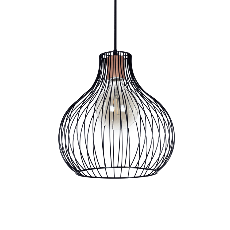Colgante CARILUX RETRO jaula gota para 1 luz E27 35cm negro Colgante CARILUX RETRO jaula gota para 1 luz E27 35cm negro