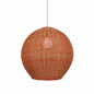 Colgante campana CARILUX para 1 luz E27 globo mimbre 40cm