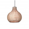 Colgante campana CARILUX para 1 luz E27 gota mimbre 35cm