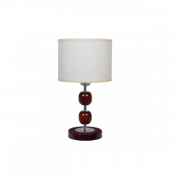Lámpara de mesa vintage CARILUX E27 2 esferas con pantalla