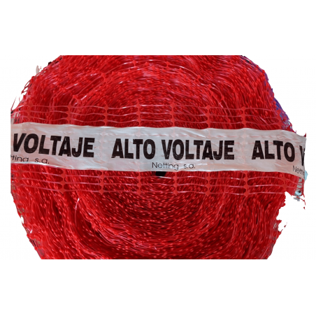 Malla roja peligro alto voltaje NETTING A15cms (rollo x 250mts)