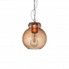 Colgante CARILUX para 1 luz E27 vidrio ámbar
