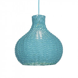 Campana de mimbre CARILUX GOTA de 35cm aguamarina
