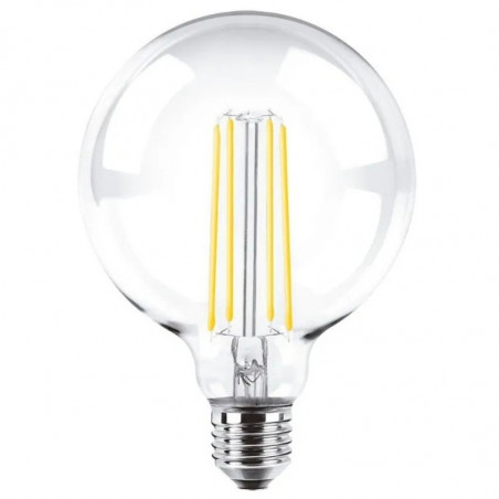 Lámpara led MACROLED filamento globo E27 8W 1080lm 2700ºk luz cálida