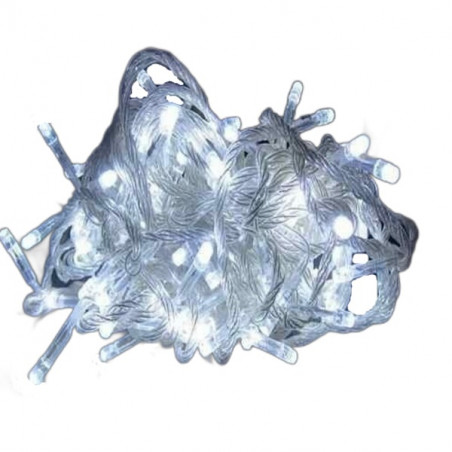 Luz navidad tira LED 100 luces blanco frio