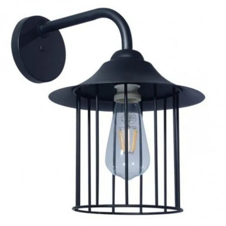 Aplique FERROLUX jaula para 1 luz E27 chapa con barral negro