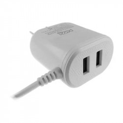 Cargador PRO21 P-31 Micro USB + 2 USB blanco con cargador