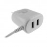 Cargador viajero PRO21 P-31 Micro USB + 2 USB blanco con cargador