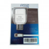 Cargador viajero PRO21 P-31 Micro USB + 2 USB blanco con cargador