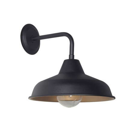 Aplique SAN JUSTO GONNET para 1 luz E27 chapa y barral L negro