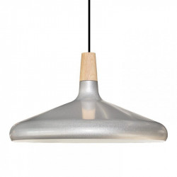 Colgante MARKAS M94-1B AURA para 1 luz E27 plateado madera