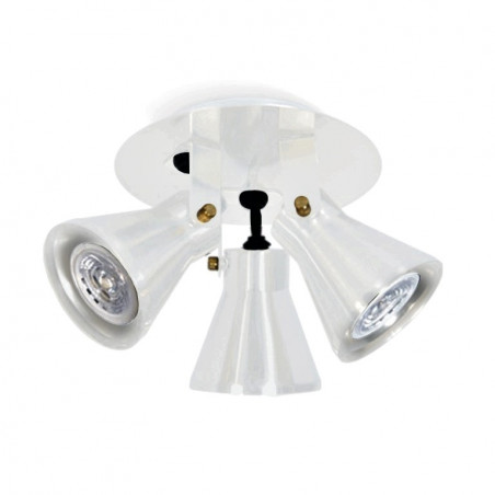 Aplique para ventilador SAN JUSTO GALIA blanco apto 3 luces d15cm
