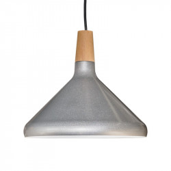 Colgante MARKAS M92-1B AURA para 1 Luz E27 plateado madera