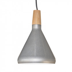 Colgante MARKAS M93-1B AURA para 1 luz E27 plateado madera