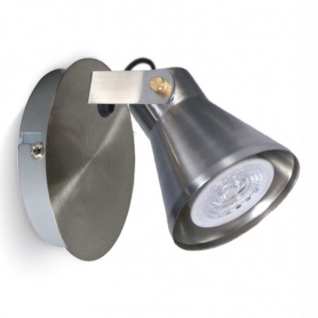 Aplique SAN JUSTO GALIA de pared para 1 luz GU10 de acero base redonda