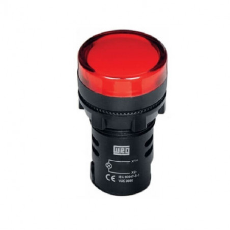 Señalizador luminoso WEG compacto CEW-SM1-D23 22v rojo