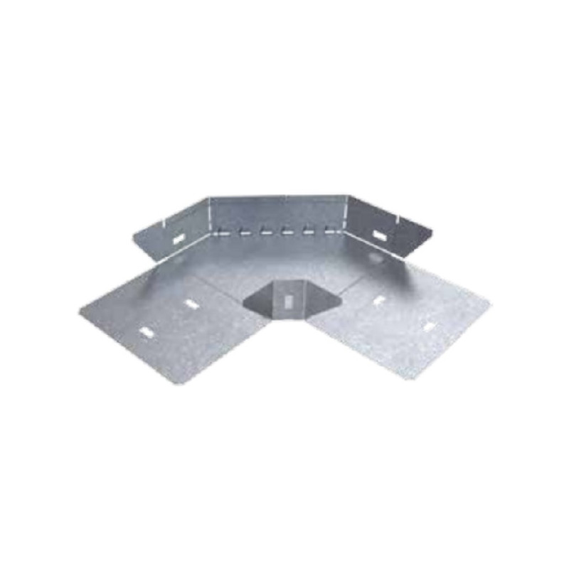 Curva plana BASICA 90° perforada 150mm con clips y flags Curva plana BASICA 90° perforada 150mm con clips y flags