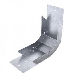 Curva vertical basica articulada y perforada 4 partes 50mm con clips y flags
