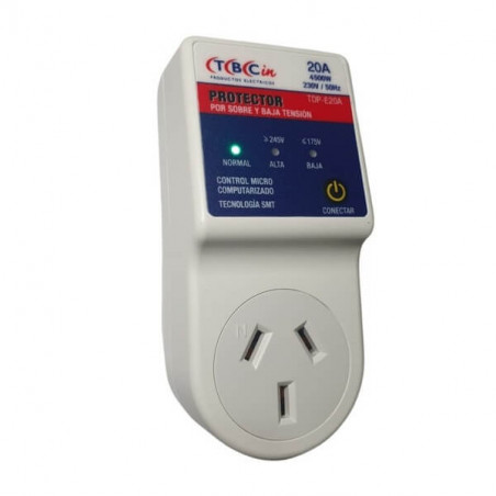 Protector de tensión enchufable TBCin TDP-E20A 20A 4500W 230v-50hz (175-245)