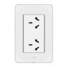 Conjunto armado JELUZ MITO 1 tomacorriente doble 10A polarizado combinado blanco