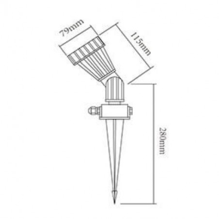 Spot CANDIL Jabalina PVC exterior gu10