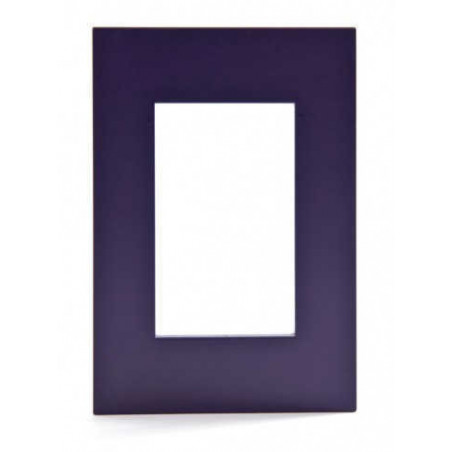 Tapa jeluz platinum para bastidor de 3 módulos uva