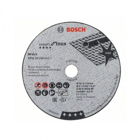 Disco de corte BOSCH INOX 76mm blx5