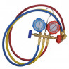 Manifold dual bronce 800psi gases R410-22-134-404 con visor
