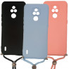 Protector de silicona para MOTOROLA E7 con correa colores varios