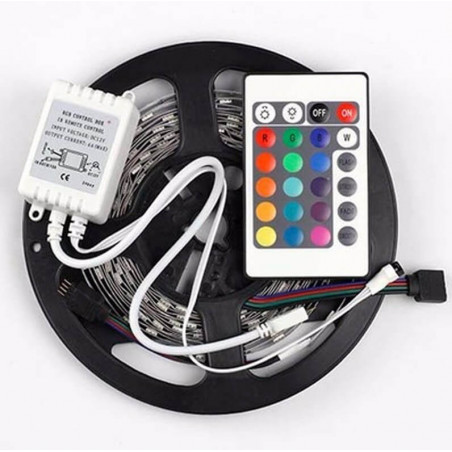 Tira led ETHEOS en blister con control rgb rollo 5 metros 48w 12vcc