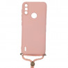 Protector de silicona para MOTOROLA E7 POWER con correa colores varios