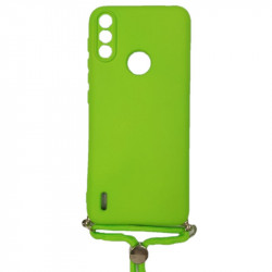 Protector de silicona para MOTOROLA E7 POWER con correa colores varios