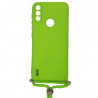 Protector de silicona para MOTOROLA E7 POWER con correa colores varios