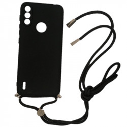 Protector de silicona para MOTOROLA E7 POWER con correa colores varios