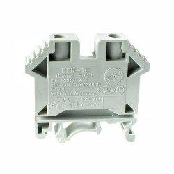 Borne de paso zoloda bkf-10-t a resorte 10mm2 color con puesta a tierra