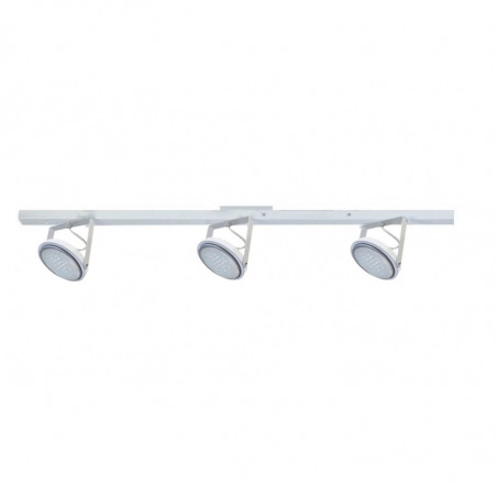 Regleta SAN JUSTO G6323 de 3 luces cabezal spot móvil para AR111 120cm blanco