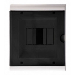 Caja para térmica SISTELECTRIC de pvc para embutir 4 módulos din puerta fume