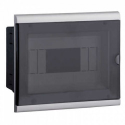 Caja para térmicas SISTELECTRIC de PVC 8 módulos para embutir con puerta fume