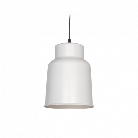 Colgante SAN JUSTO TRELEW para 1 luz E27 pantalla de aluminio blanco