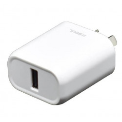 Cargador SOUL DUAL tipo viajero USB 2.4 + cable lightning iphone USB blanco