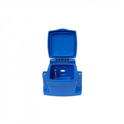 Caja capsulada montaje exterior para 16 a azul