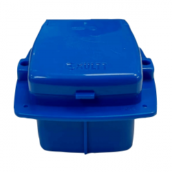 Caja capsulada para frente de tablero 16A azul