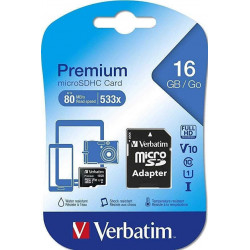Memoria micro sd verbatim 44082 16gb clase 10