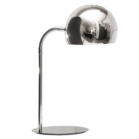 Lámpara de escritorio MARKAS ALYSSA V70-C flexile E27 base de cromo con pantalla bocha
