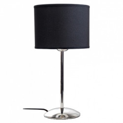 Lámpara de mesa MARKAS V35-UN E27 base cromo brillante con pantalla negra