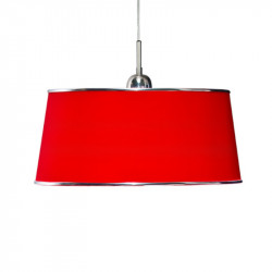 Colgante MARKAS pantalla 45 x 20 cm roja cromo 1 luz e27